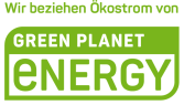 Wir beziehen Ökostrom von GREEN PLANET energy